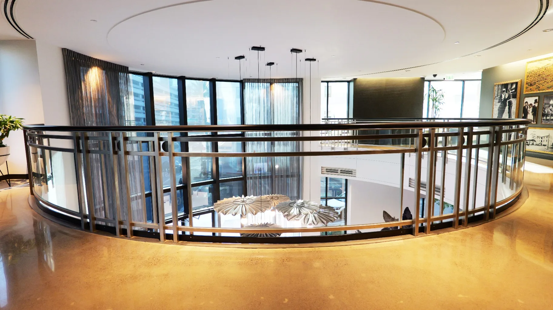 Mezzanine view of the atrium